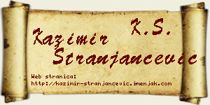 Kazimir Stranjančević vizit kartica